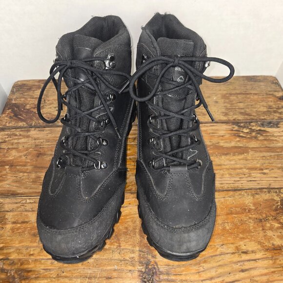 Wolverine Mens Black Leather Work Boots, Skid/Oil/Water Resistant Size 13M - Picture 1 of 12